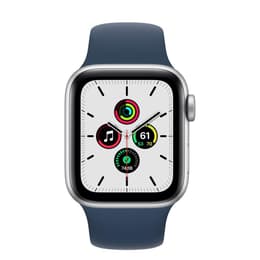 Apple Watch (Series SE) September 2020 - Wifi Only - 44 mm - Aluminium Silver - Sport band Blue