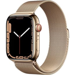 Apple Watch (Series 7) October 2021 - Cellular - 41 - Stainless steel Gold - Milanese loop Gold