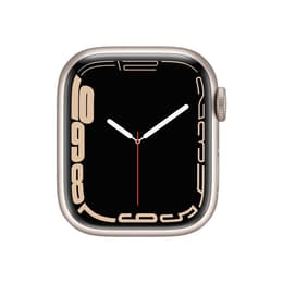 Apple Watch Series 7 (2021) GPS + Cellular 41 mm - Aluminium Starlight - Sport band White