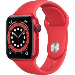 Apple Watch (Series 6) September 2020 - Cellular - 44 mm - Aluminium Red - Sport band Red