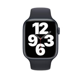 Apple Watch (Series 7) October 2021 - Cellular - 41 - Aluminium Midnight - Sport band Black