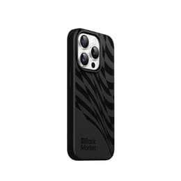 Back Market Case iPhone 15 Pro and protective screen - Natural material - Black Wave