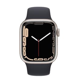 Apple Watch Series 7 (2021) GPS 41 mm - Aluminium Starlight - Sport band Black