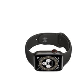 Apple Watch (Series 7) October 2021 - Cellular - 41 mm - Titanium Black - Sport band Black