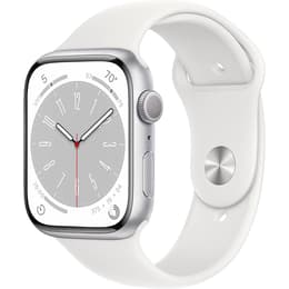 Apple Watch Series 9 (2023) GPS 45 mm - Aluminium Silver - Sport band White