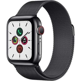 Apple Watch Series 5 (2019) GPS + Cellular 40 mm - Stainless steel Space Black - Milanese loop Black