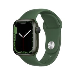 Apple Watch (Series 7) August 2020 - Cellular - 45 - Aluminium Green - Sport band Green