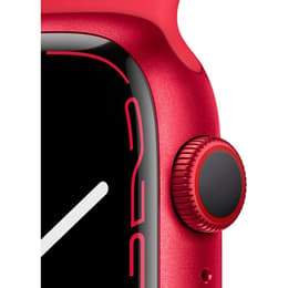 Apple Watch (Series 7) October 2021 - Cellular - 45 mm - Aluminium Red - Sport band Red