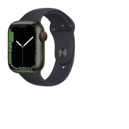 Apple Watch (Series 7) October 2021 - Cellular - 45 mm - Aluminium Green - Sport loop Black