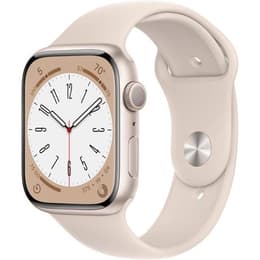 Apple Watch (Series 8) September 2022 - Cellular - 45 mm - Aluminium Beige - Sport band Beige