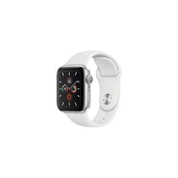 Apple Watch (Series 5) September 2019 - Wifi Only - 44 mm - Aluminium Silver - Sport Band White