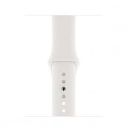 Apple Watch (Series 5) September 2019 - Wifi Only - 44 mm - Aluminium Silver - Sport Band White