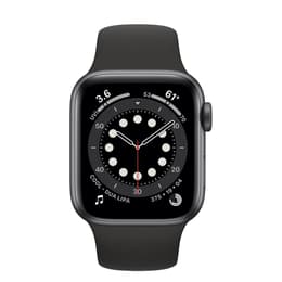 Apple Watch (Series 6) September 2020 - Cellular - 40 mm - Stainless steel Black - Sport band Black