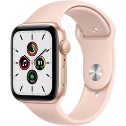 Apple Watch (Series SE) September 2020 - Wifi Only - 44 mm - Aluminium Gold - Sport Band Pink Sand