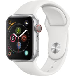 Apple Watch (Series 4) September 2018 - Cellular - 40 mm - Aluminium Silver - Sport White