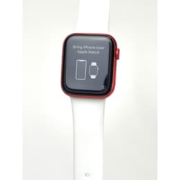 Apple Watch (Series 6) September 2020 - Cellular - 44 mm - Ceramic Red - Sport band White