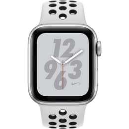 Apple Watch (Series 4) September 2018 - Wifi Only - 40 mm - Aluminium Silver - Nike Sport band White