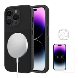 iPhone 14 Pro Max case and protective screen - TPU / Polycarbonate - Black