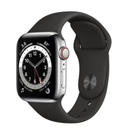 Apple Watch (Series SE) September 2020 - Cellular - 40 mm - Aluminium Silver - Sport band Black