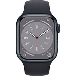 Apple Watch Series 8 (2022) GPS + Cellular 41 mm - Stainless steel Graphite - Sport band Midnight