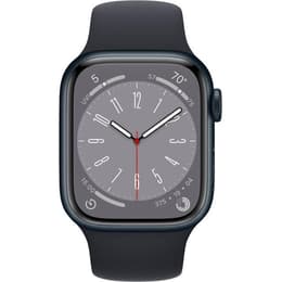 Apple Watch Series 8 (2022) GPS + Cellular 41 mm - Stainless steel Graphite - Sport band Black