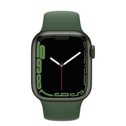 Apple Watch (Series 7) October 2021 - Cellular - 41 mm - Aluminium Black - Sport band Green