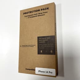 iPhone 14 Pro case and protective screen - Recycled plastic - Transparent
