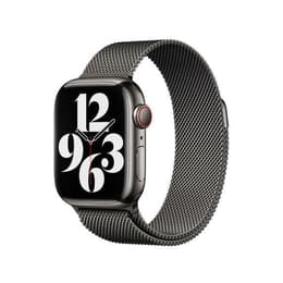 Apple Watch Series 7 (2021) GPS + Cellular 41 mm - Stainless steel Graphite - Milanese loop Black