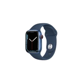 Apple Watch (Series 7) October 2021 - Cellular - 41 - Aluminium Blue - Sport band Blue
