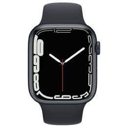 Apple Watch (Series 7) October 2021 - Cellular - 45 - Aluminium Black - Sport band Black