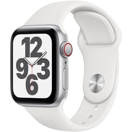Apple Watch (Series SE) September 2020 - Cellular - 40 mm - Aluminium Silver - Sport band White