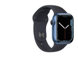 Apple Watch (Series 7) October 2021 - Wifi Only - 45 mm - Aluminium Blue - Sport band Black