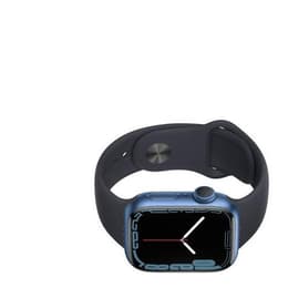 Apple Watch (Series 7) October 2021 - Wifi Only - 45 mm - Aluminium Blue - Sport band Black