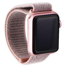 Apple Watch (Series 1) September 2016 - Wifi Only - 38 mm - Aluminium Rose Gold - Woven Nylon Pink