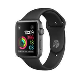 Apple Watch (Series 1) September 2016 - Wifi Only - 42 mm - Stainless steel Black - Sport Band Black