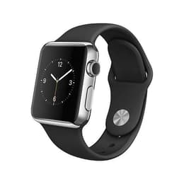 Apple Watch (Series 4) September 2018 - Wifi Only - 44 mm - Aluminium Silver - Sport Band Black