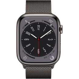 Apple Watch Series 8 (2022) GPS + Cellular 41 mm - Stainless steel Graphite - Milanese loop Black