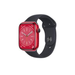 Apple Watch (Series 8) September 2022 - Wifi Only - 41 mm - Aluminium Red - Sport band Black