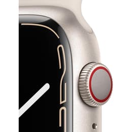 Apple Watch (Series 7) October 2021 - Cellular - 45 mm - Aluminium Silver - Sport band Gray