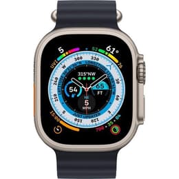 Apple Watch Ultra (2022) GPS + Cellular 49 mm - Titanium Natural Titanium - Ocean band Black
