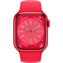 Apple Watch (Series 8) September 2022 - Cellular - 41 - Aluminium Red - Sport band Red