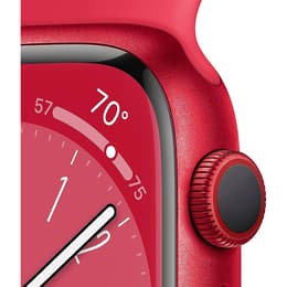 Apple Watch (Series 8) September 2022 - Cellular - 41 - Aluminium Red - Sport band Red