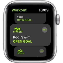 Apple Watch (Series SE) September 2020 - Cellular - 44 mm - Aluminium Silver - Sport band White