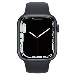 Apple Watch (Series 7) October 2021 - Cellular - 45 mm - Aluminium Black - Sport band Black