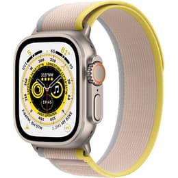Apple Watch (Ultra) September 2022 - Cellular - 49 - Titanium Titanium - Trail loop Yellow/ Beige