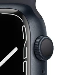 Apple Watch (Series 7) October 2021 - Wifi Only - 41 - Aluminium Blue - Sport band Black