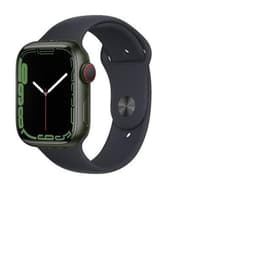 Apple Watch (Series 7) October 2021 - Cellular - 41 - Aluminium Green - Sport band Black