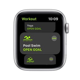 Apple Watch (Series SE) September 2022 - Cellular - 44 - Aluminium Silver - Sport band White