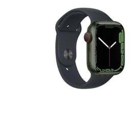 Apple Watch (Series 7) October 2021 - Cellular - 45 mm - Aluminium Green - Sport band Black