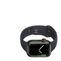 Apple Watch (Series 7) October 2021 - Cellular - 45 mm - Aluminium Green - Sport band Black